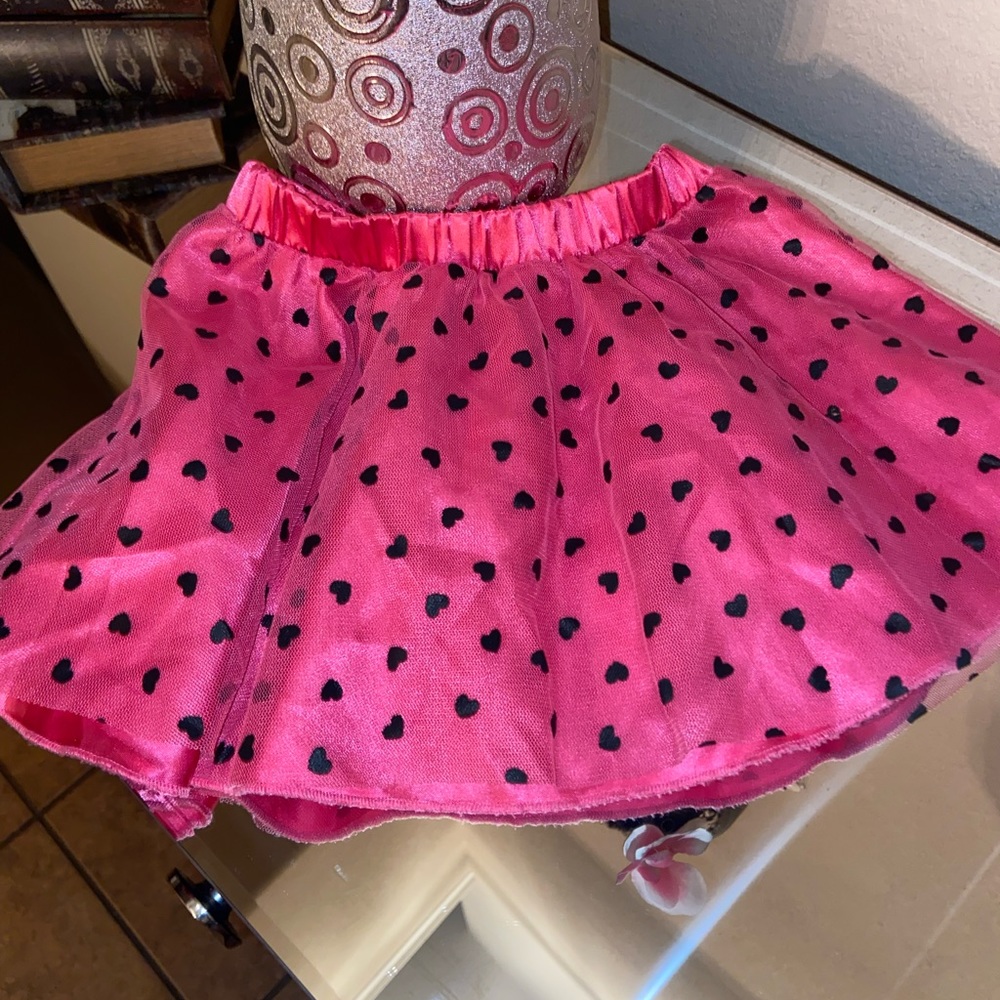 Okie Dokie Girls 24 month Pink heart polka dot skirts